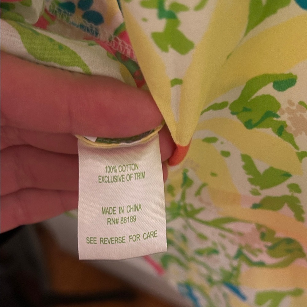 Lilly Pulitzer Yellow Floral Tunic Top - Picture 4 of 6